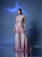 Blush Pink Ombré Sharara with Embroidered Top