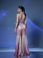 Blush Pink Ombré Sharara with Embroidered Top