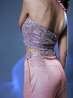 Blush Pink Ombré Sharara with Embroidered Top